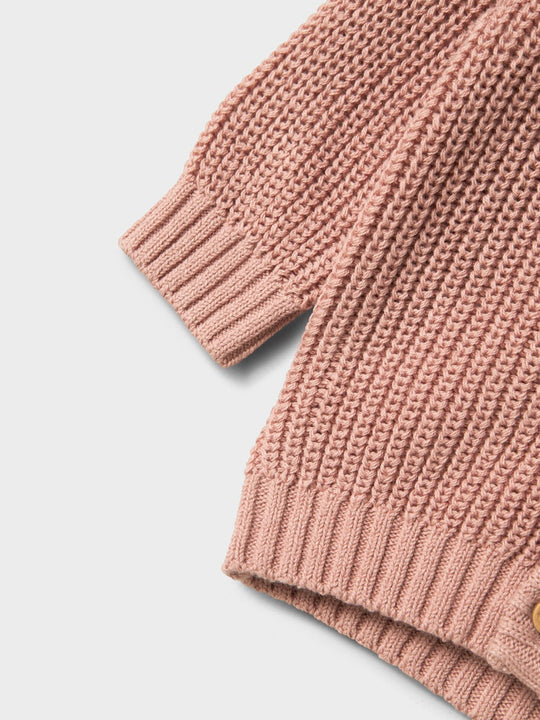 Lil' Atelier EMLEN LS KNIT CARDIGAN NOOS - Misty Rose - Torgunns Barneklær AS