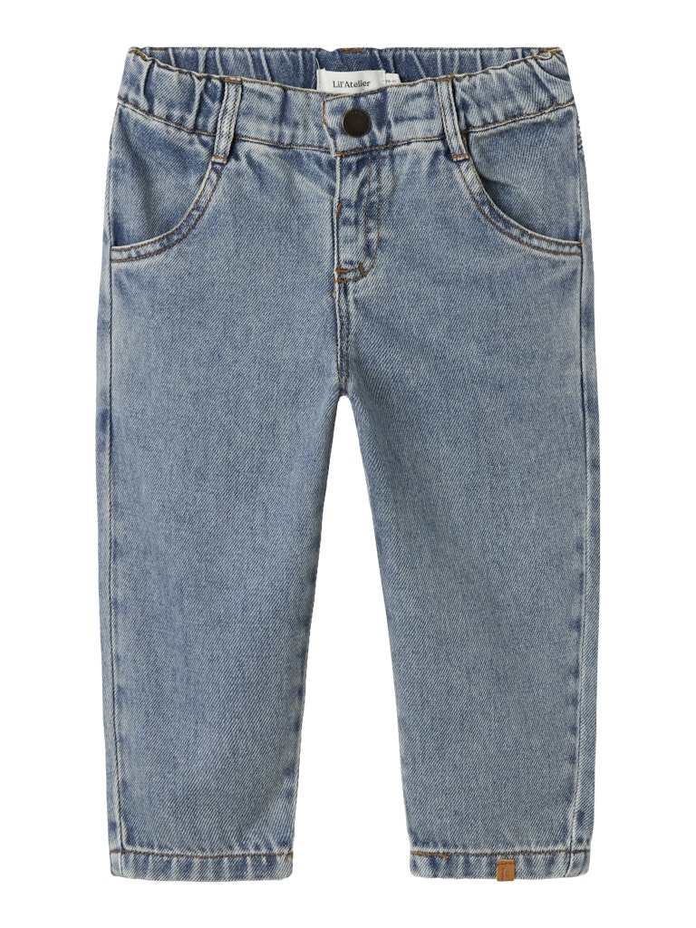 Lil' Atelier Mini KAROLE LOOSE JEANS - Medium Blue Denim - Torgunns Barneklær AS