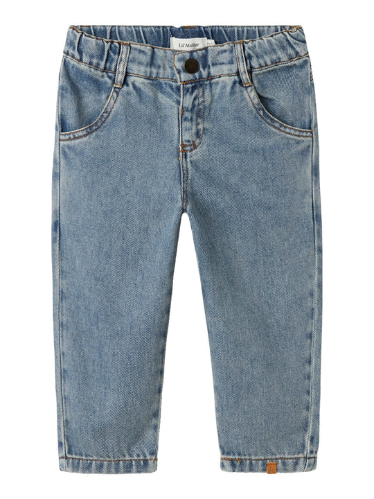 Lil' Atelier Mini KAROLE LOOSE JEANS - Medium Blue Denim - Torgunns Barneklær AS