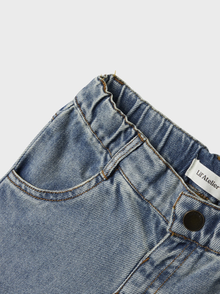 Lil' Atelier Mini KAROLE LOOSE JEANS - Medium Blue Denim