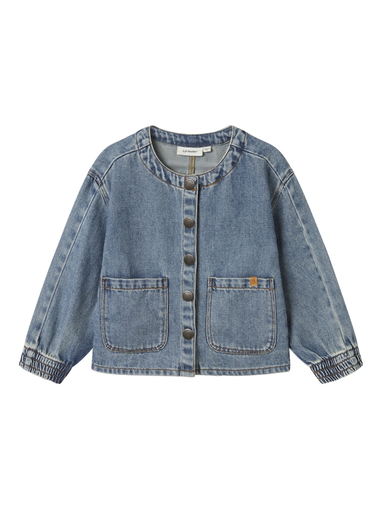 Lil' Atelier Mini KAROLE LS DENIM SHIRT - Medium Blue Denim - Torgunns Barneklær AS