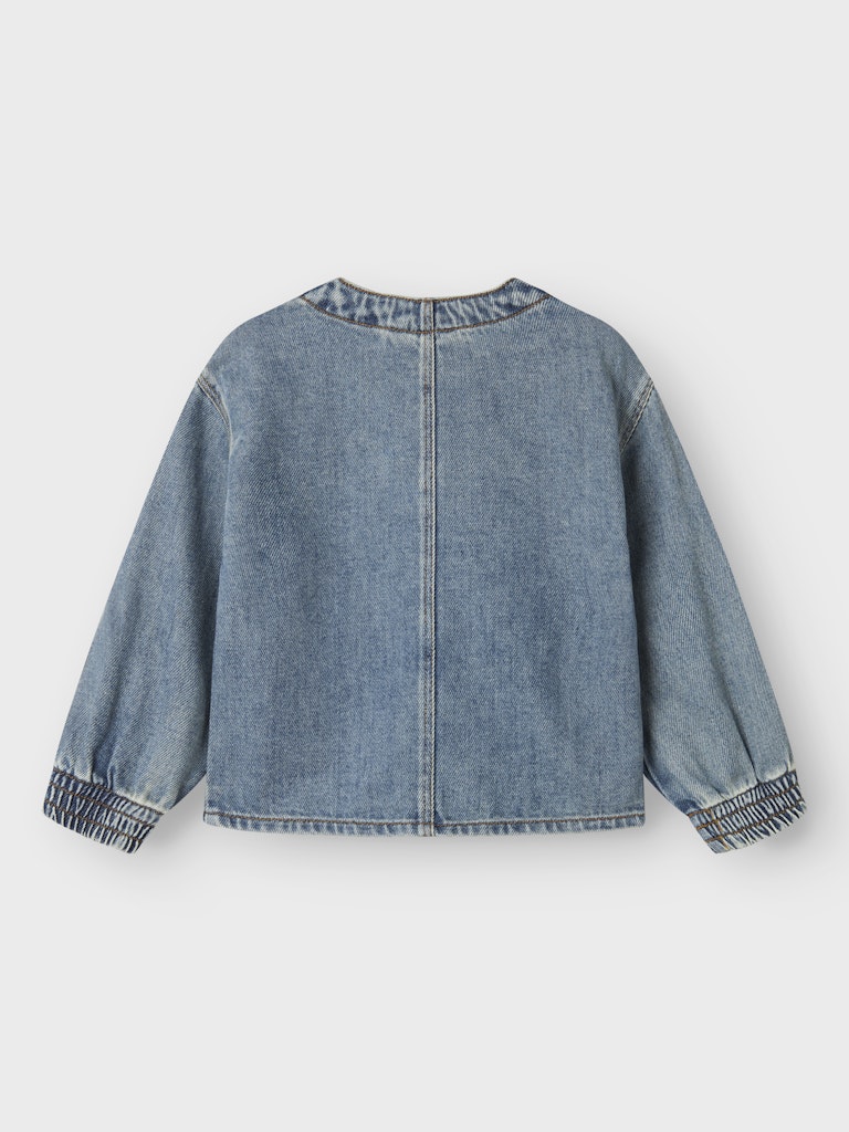 Lil' Atelier Mini KAROLE LS DENIM SHIRT - Medium Blue Denim - Torgunns Barneklær AS