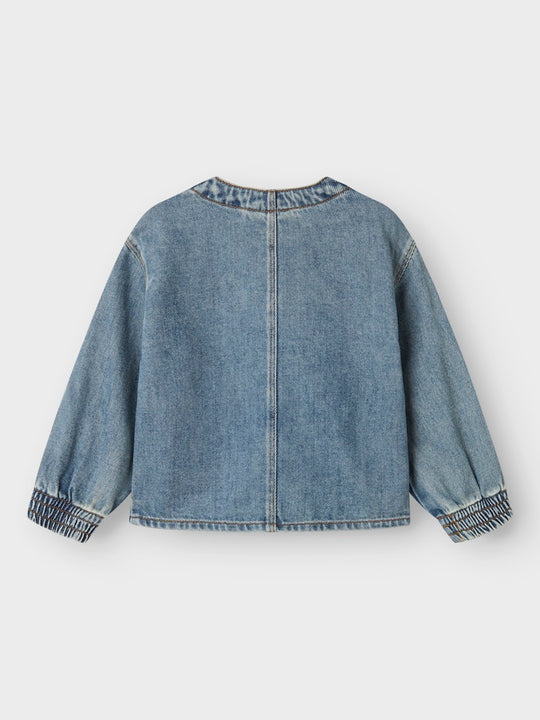 Lil' Atelier Mini KAROLE LS DENIM SHIRT - Medium Blue Denim - Torgunns Barneklær AS