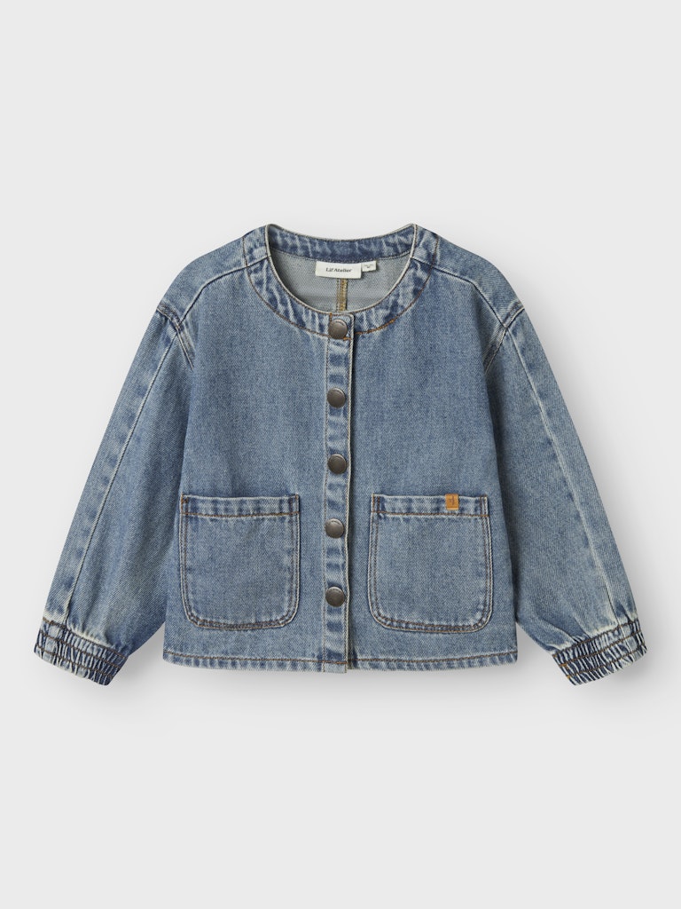Lil' Atelier Mini KAROLE LS DENIM SHIRT - Medium Blue Denim - Torgunns Barneklær AS