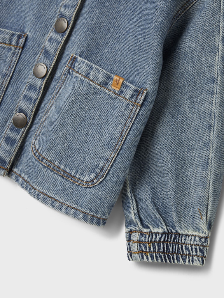 Lil' Atelier Mini KAROLE LS DENIM SHIRT - Medium Blue Denim