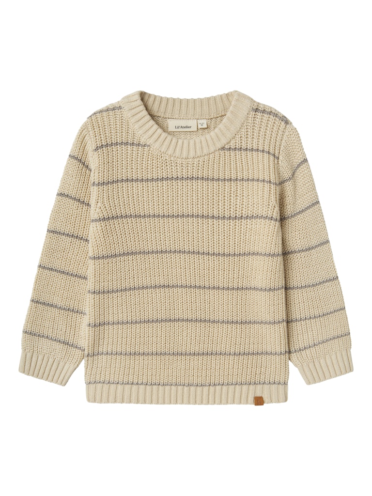 Lil' Atelier Mini EMLEN LS KNIT STRIPES - Turtledove