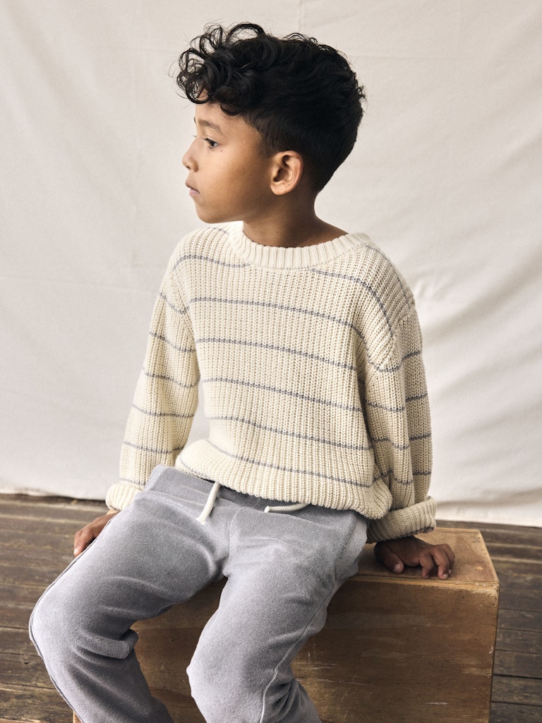 Lil' Atelier Mini EMLEN LS KNIT STRIPES - Turtledove