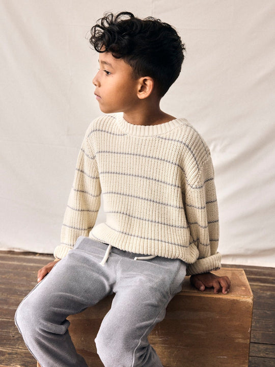 Lil' Atelier Mini EMLEN LS KNIT STRIPES - Turtledove