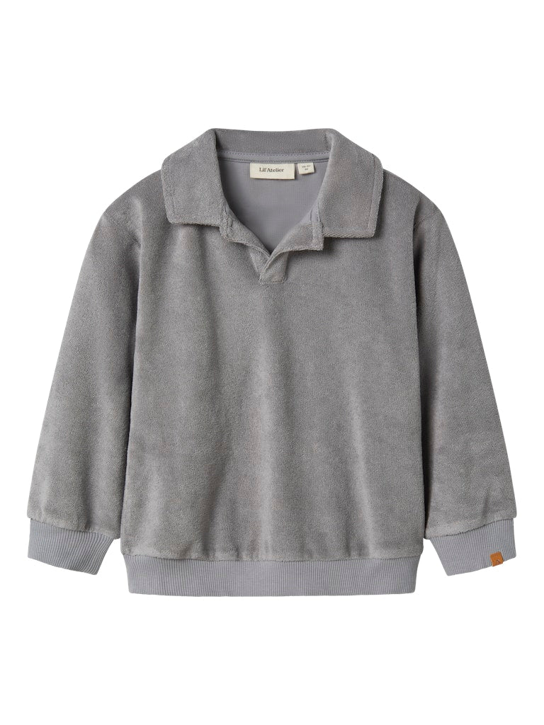 Lil' Atelier Mini LAMIK LS LOOSE SWEAT - Ultimate Grey - Torgunns Barneklær AS