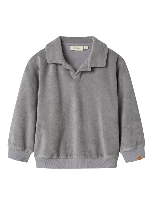 Lil' Atelier Mini LAMIK LS LOOSE SWEAT - Ultimate Grey - Torgunns Barneklær AS