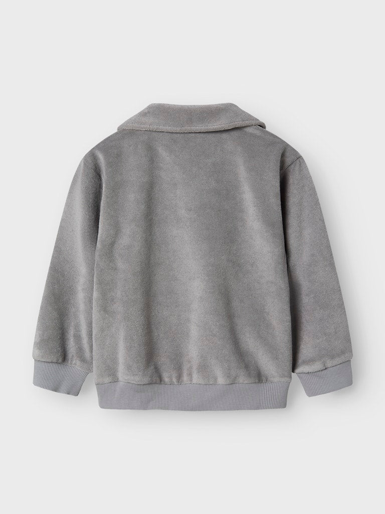 Lil' Atelier Mini LAMIK LS LOOSE SWEAT - Ultimate Grey - Torgunns Barneklær AS