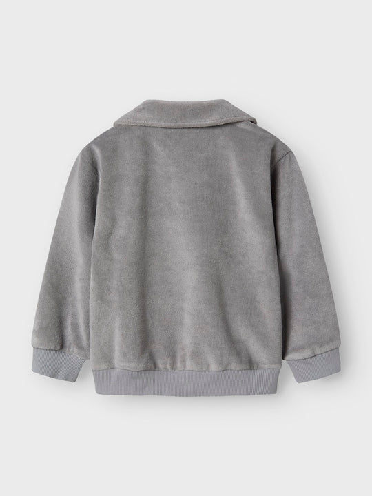 Lil' Atelier Mini LAMIK LS LOOSE SWEAT - Ultimate Grey - Torgunns Barneklær AS