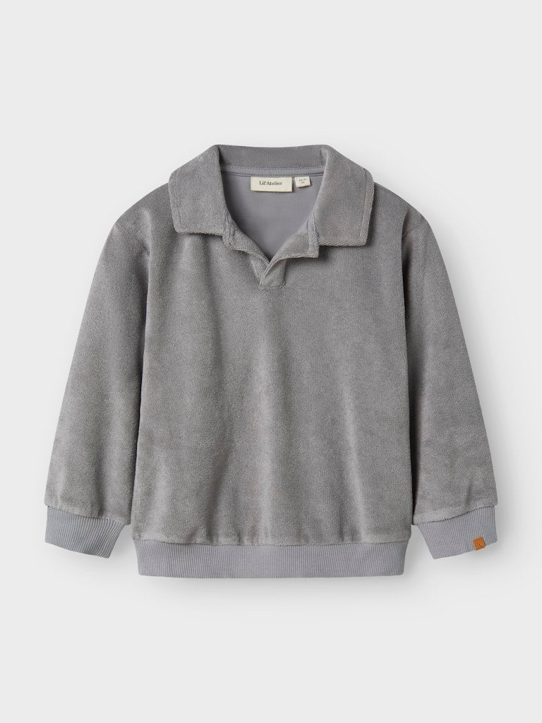 Lil' Atelier Mini LAMIK LS LOOSE SWEAT - Ultimate Grey - Torgunns Barneklær AS