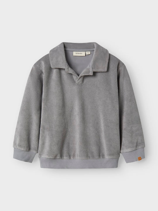 Lil' Atelier Mini LAMIK LS LOOSE SWEAT - Ultimate Grey - Torgunns Barneklær AS