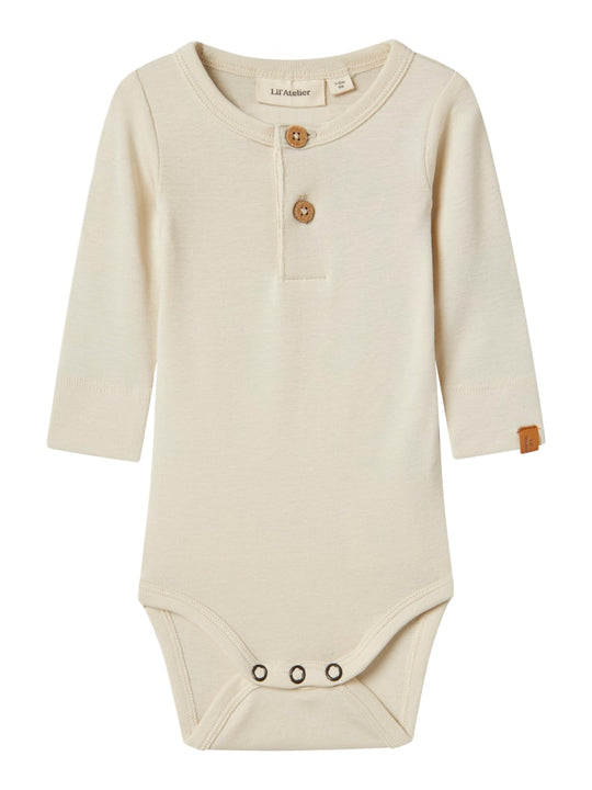 Lil' Atelier Baby GAYO SAR LS SLIM BODY - Turtledove - Torgunns Barneklær AS