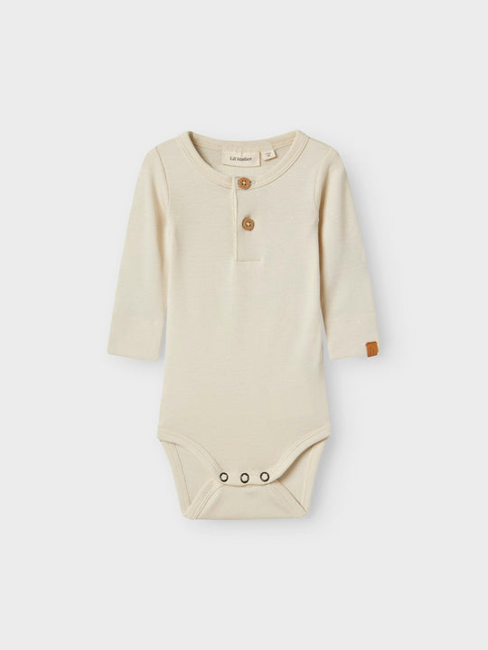 Lil' Atelier Baby GAYO SAR LS SLIM BODY - Turtledove - Torgunns Barneklær AS