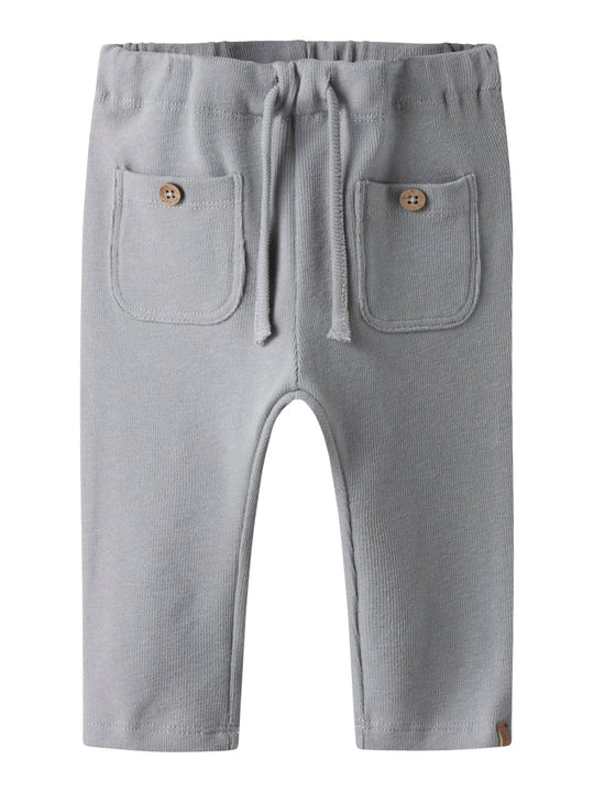 Lil' Atelier Baby LUNO PANT - Ultimate Grey - Torgunns Barneklær AS