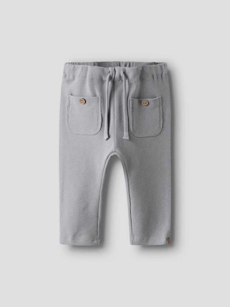 Lil' Atelier Baby LUNO PANT - Ultimate Grey - Torgunns Barneklær AS