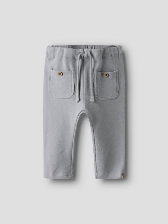 Lil' Atelier Baby LUNO PANT - Ultimate Grey - Torgunns Barneklær AS