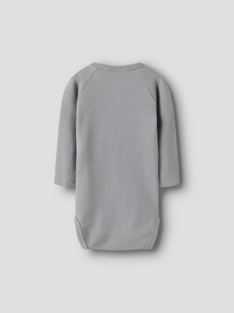 Lil' Atelier Baby LUNO LS SLIM BODY - Ultimate Grey - Torgunns Barneklær AS