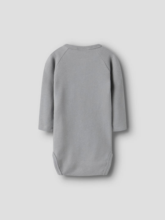 Lil' Atelier Baby LUNO LS SLIM BODY - Ultimate Grey - Torgunns Barneklær AS