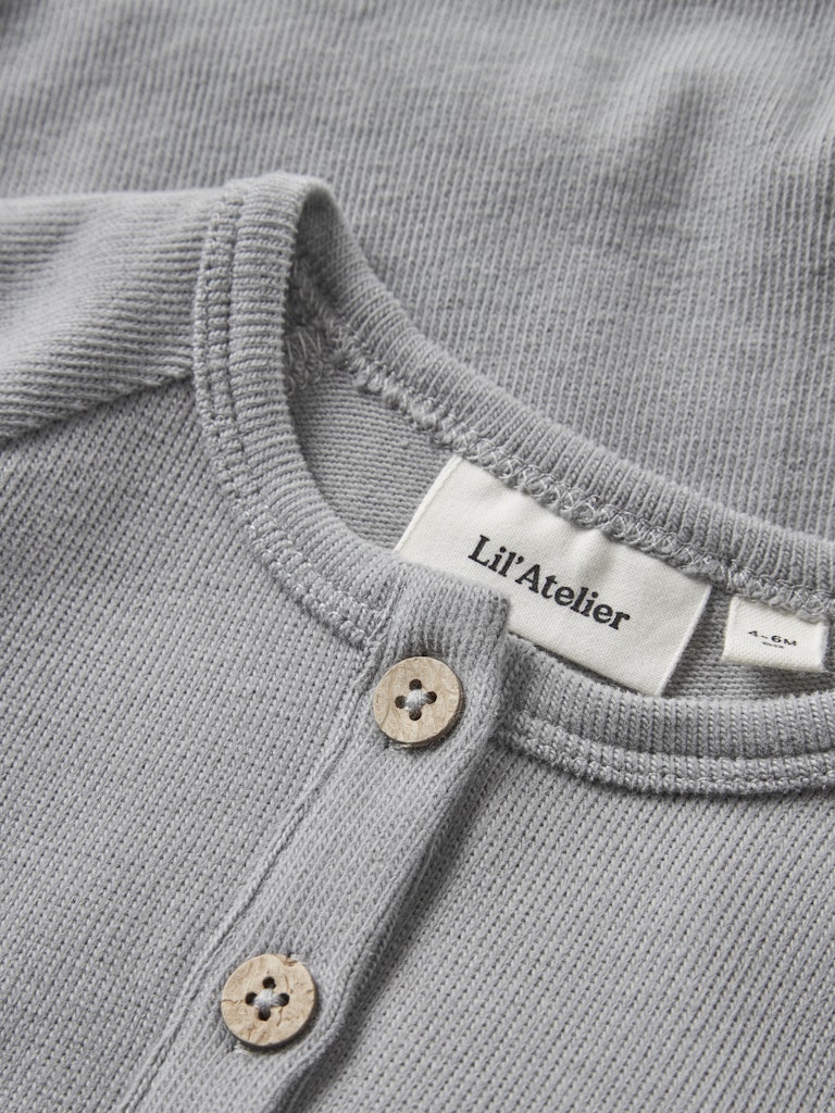 Lil' Atelier Baby LUNO LS SLIM BODY - Ultimate Grey - Torgunns Barneklær AS