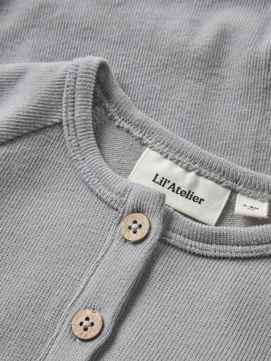 Lil' Atelier Baby LUNO LS SLIM BODY - Ultimate Grey - Torgunns Barneklær AS