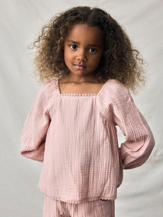 Lil' Atelier Mini LULU LS SHIRT - Misty Rose - Torgunns Barneklær AS