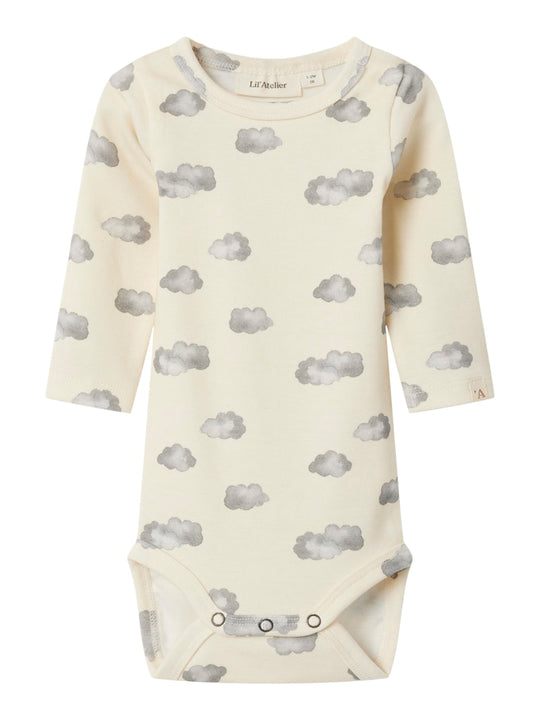 Lil' Atelier Baby LAYO KIM LS SLIM BODY NOOS - Turtledove | BLUE CLOUD - Torgunns Barneklær AS