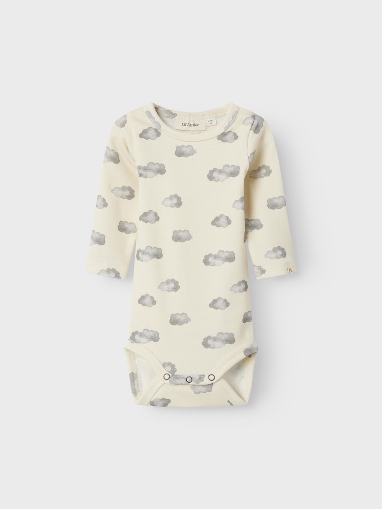 Lil' Atelier Baby LAYO KIM LS SLIM BODY NOOS - Turtledove | BLUE CLOUD - Torgunns Barneklær AS