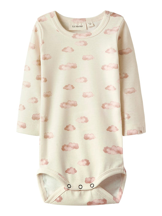 Lil' Atelier Baby LAYO KIM LS SLIM BODY NOOS - Turtledove | PINK CLOUD - Torgunns Barneklær AS