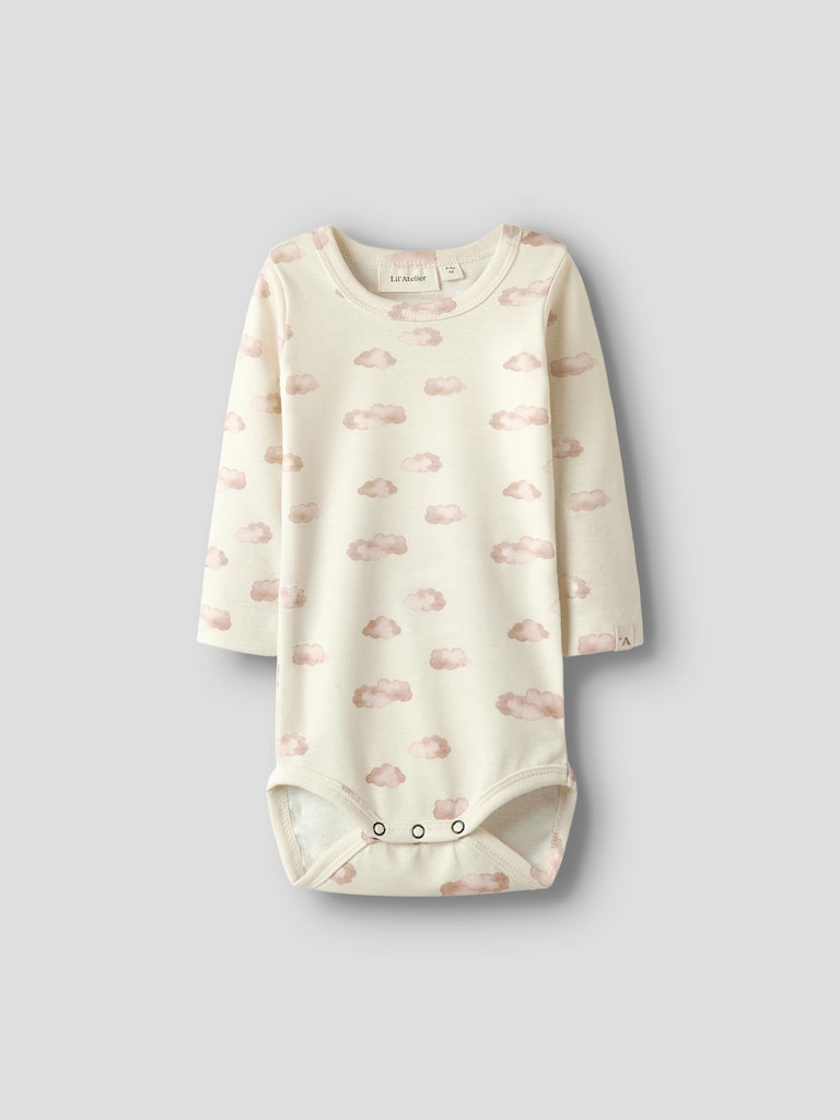 Lil' Atelier Baby LAYO KIM LS SLIM BODY NOOS - Turtledove | PINK CLOUD - Torgunns Barneklær AS