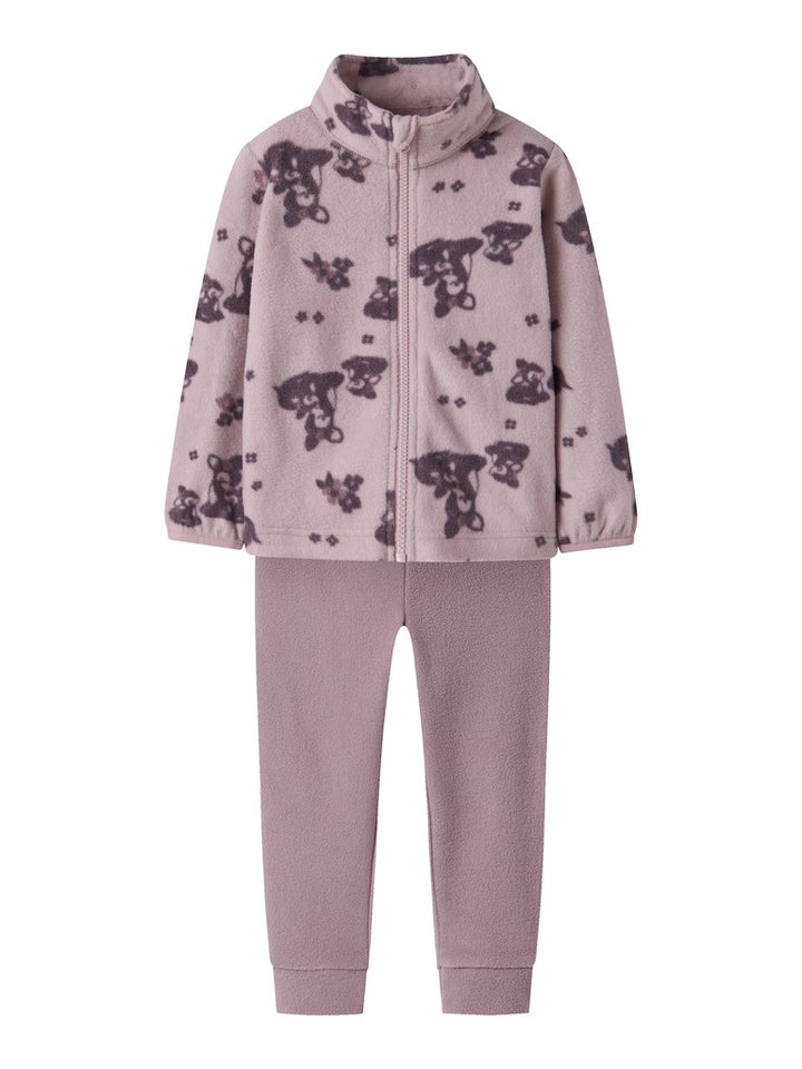 name it mini SPEKTRA FLEECE SETT - Violet Ice | Deer