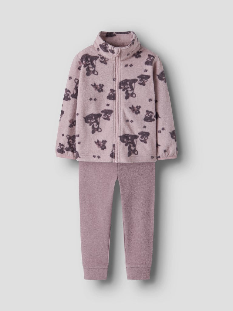 name it mini SPEKTRA FLEECE SETT - Violet Ice | Deer