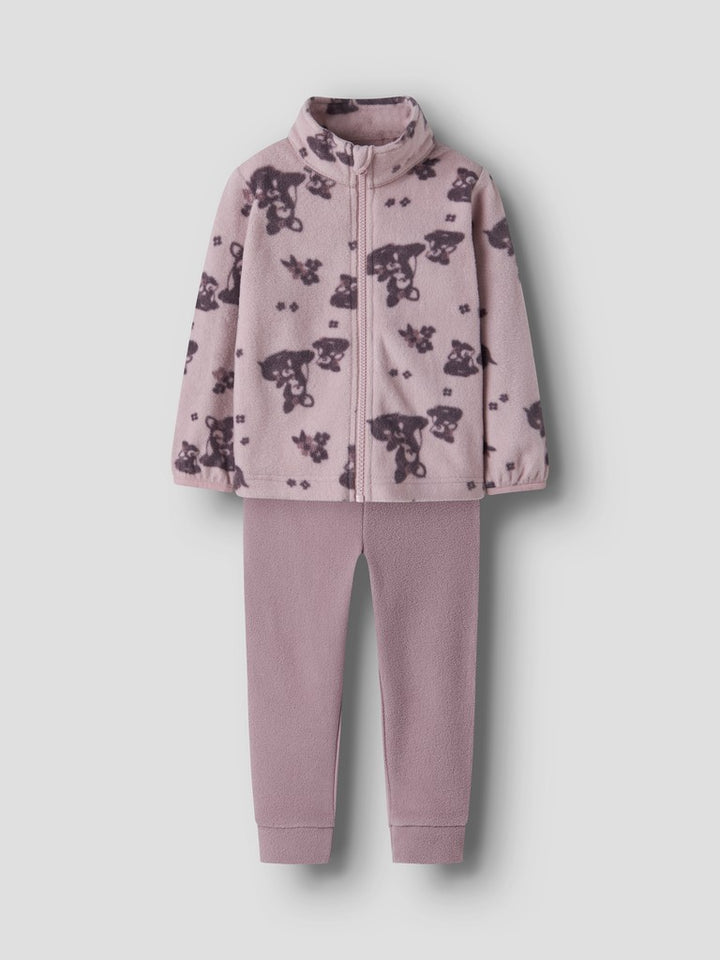 name it mini SPEKTRA FLEECE SETT - Violet Ice | Deer