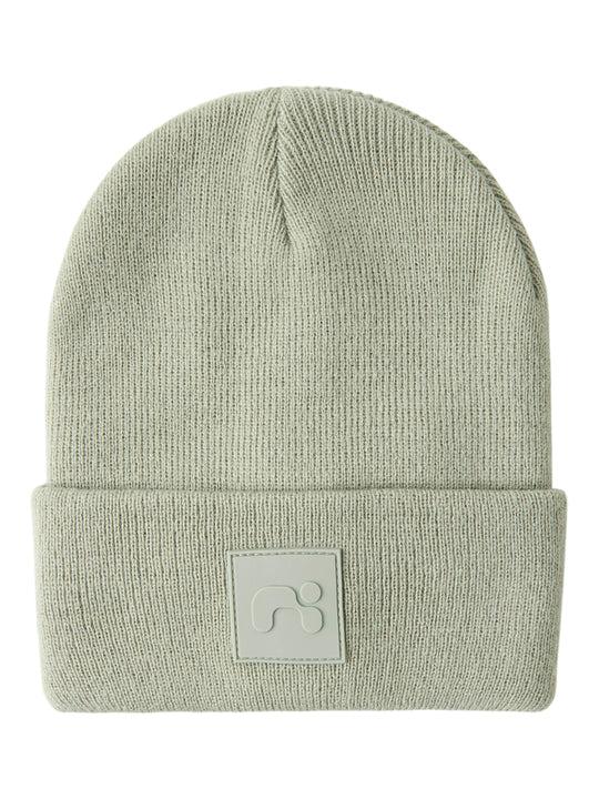 name it mini MALIK KNIT BEANIE BADGE - Seagrass