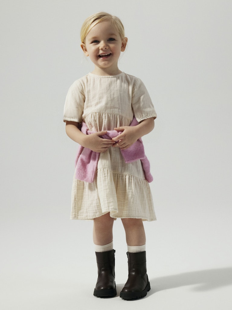 name it mini JASMIN SS DRESS NOOS - Summer Sand - Torgunns Barneklær AS