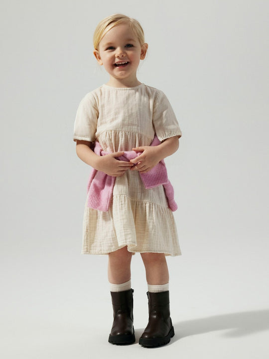 name it mini JASMIN SS DRESS NOOS - Summer Sand - Torgunns Barneklær AS
