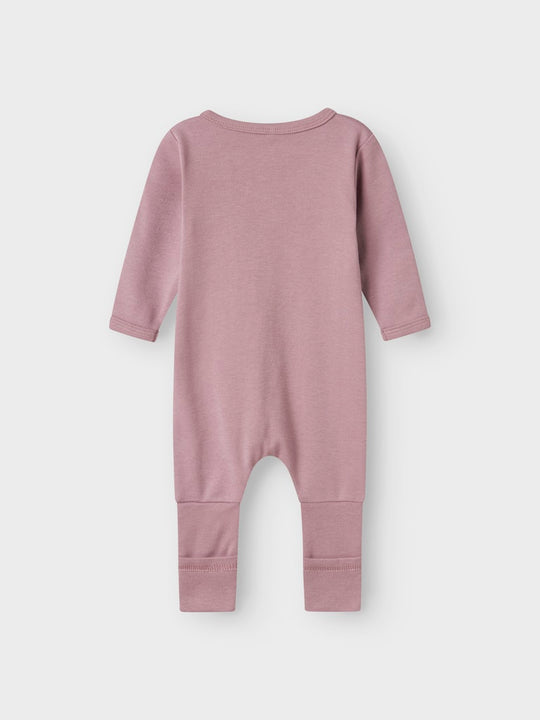 name it baby PYSJAMAS 2PK ZIP - Barely Pink | Bow - Torgunns Barneklær AS