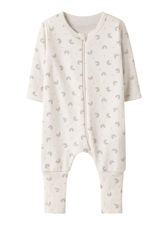 name it baby PYSJAMAS ZIP - Jet Stream | RAINBOWS - Torgunns Barneklær AS