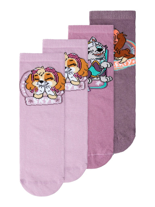 name it Mini NARA Paw Patrol 3pk Sokker - Lavender Mist