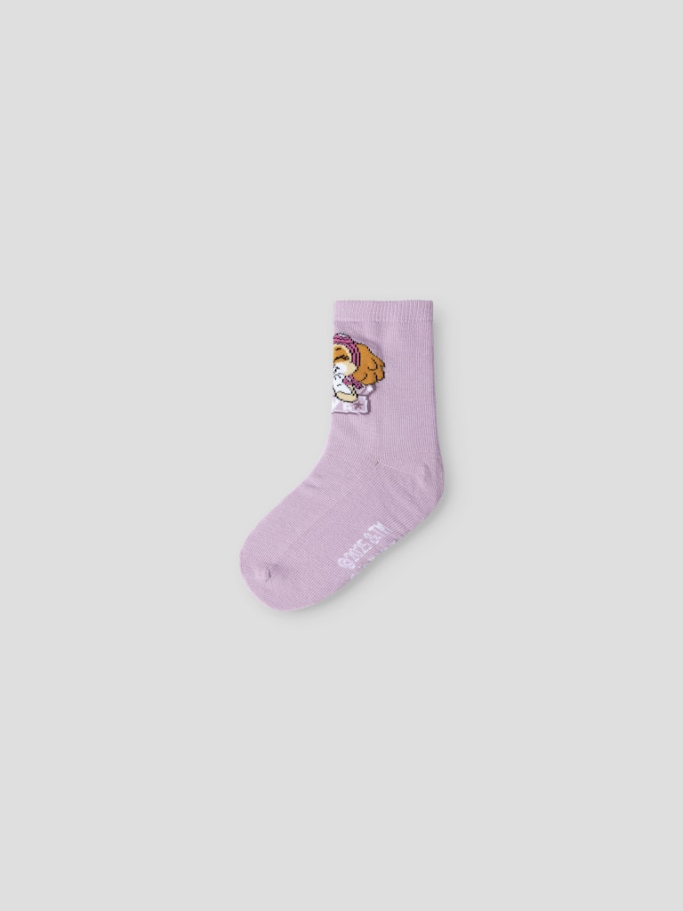 name it Mini NARA Paw Patrol 3pk Sokker - Lavender Mist