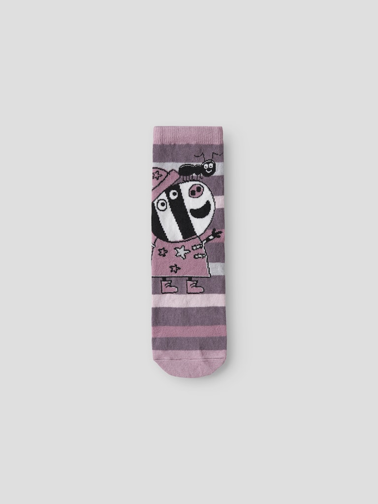 name it mini ODASSA PEPPA PIG SOCK - Mauve Orchid - Torgunns Barneklær AS