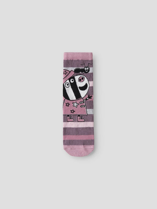 name it mini ODASSA PEPPA PIG SOCK - Mauve Orchid - Torgunns Barneklær AS