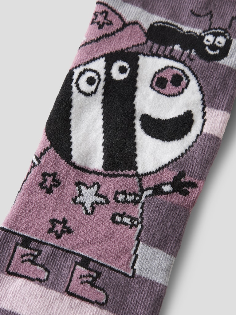 name it mini ODASSA PEPPA PIG SOCK - Mauve Orchid - Torgunns Barneklær AS