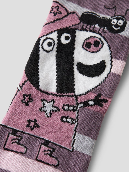 name it mini ODASSA PEPPA PIG SOCK - Mauve Orchid - Torgunns Barneklær AS