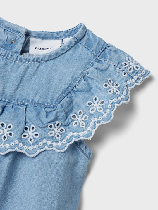 name it baby HERA DENIM DRESS - Light Blue Denim