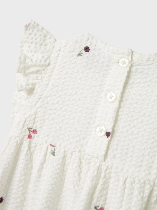 name it baby JULIETTE ROMPER - Cloud Dancer - Torgunns Barneklær AS