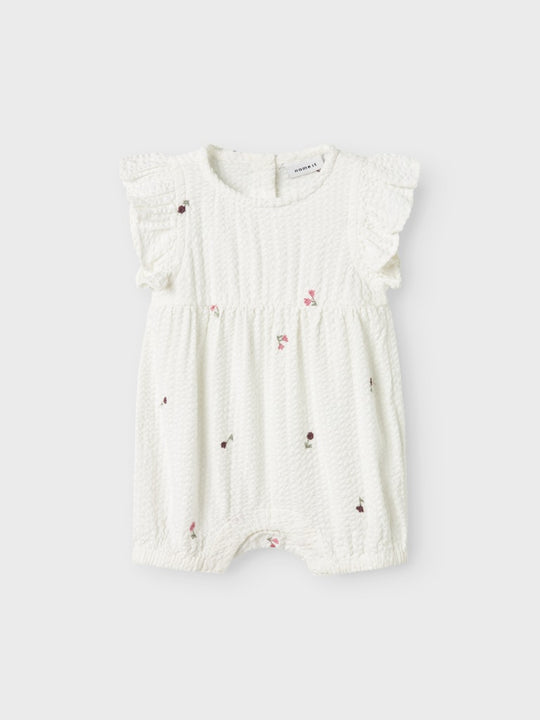name it baby JULIETTE ROMPER - Cloud Dancer - Torgunns Barneklær AS