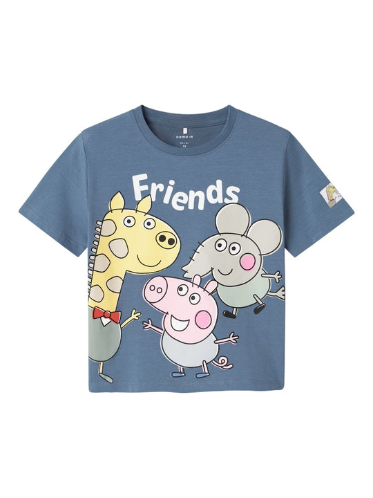 name it mini ARLE PEPPA SS TOP - Blue Mirage - Torgunns Barneklær AS